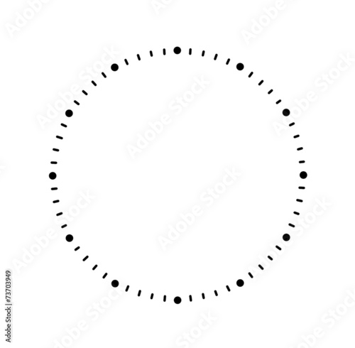Clock dial with arrows on white background