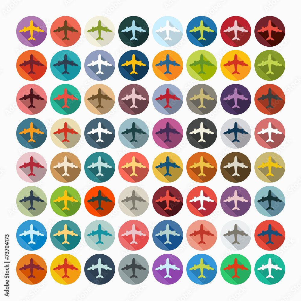 Flat design: plane