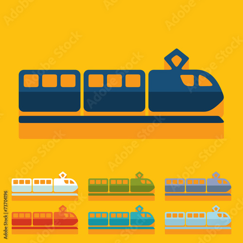 Flat design: train