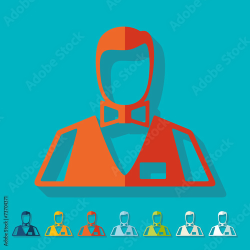 Flat design: dealer casino