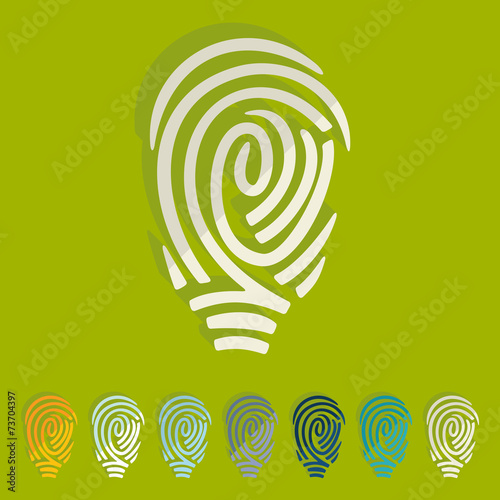 Flat design: fingerprint