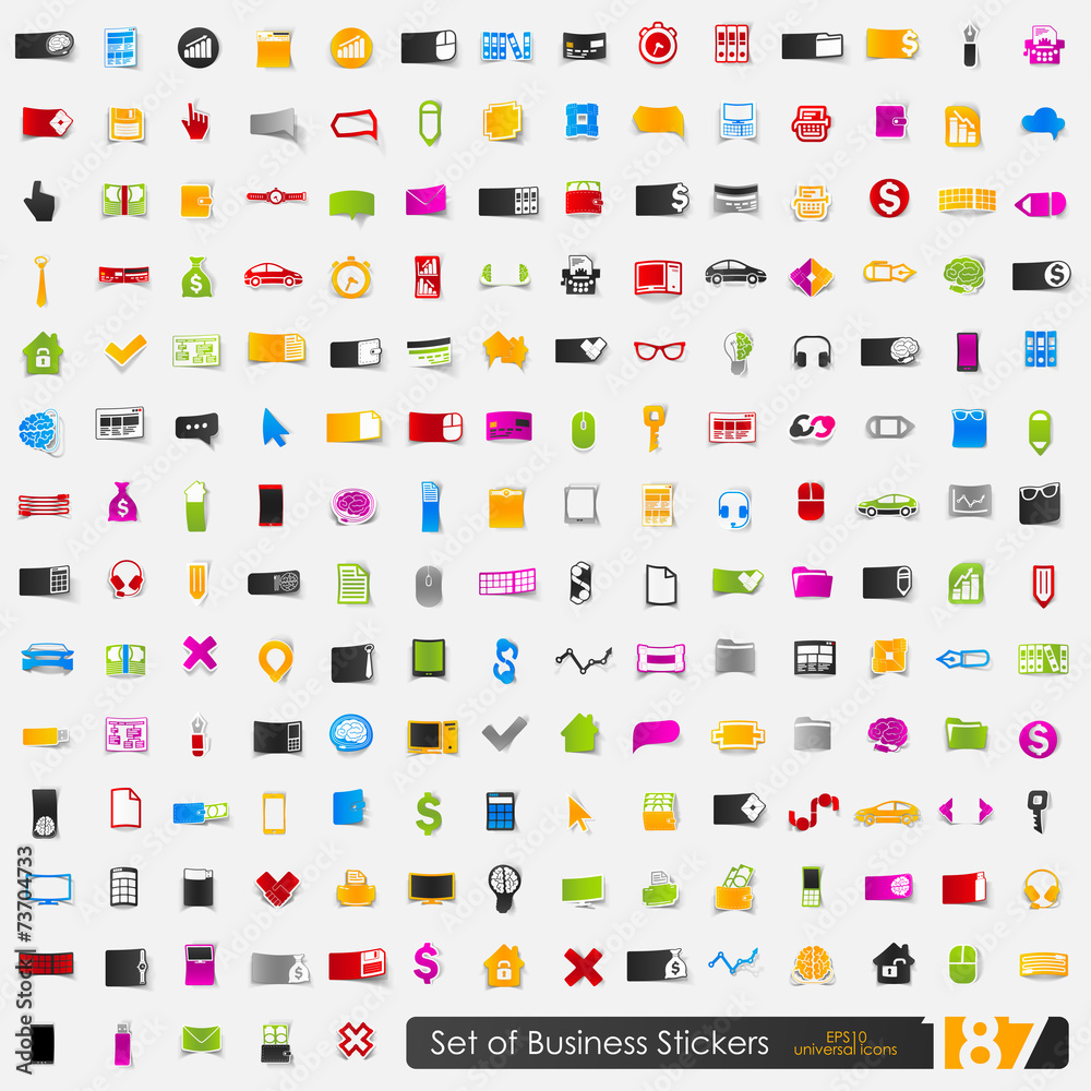 Set of business stickers Set of business stickers