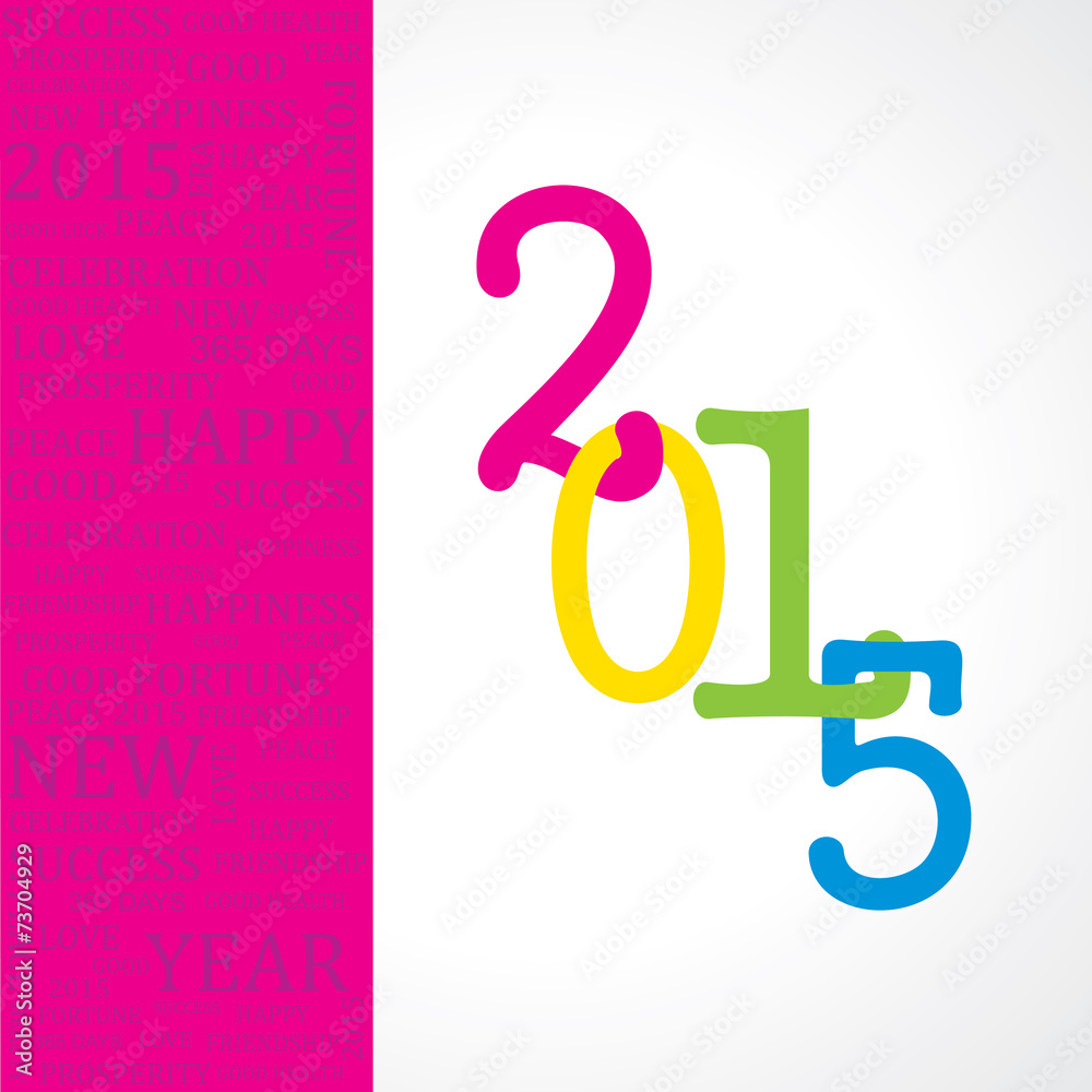 Fototapeta premium Creative greeting for New year 2015