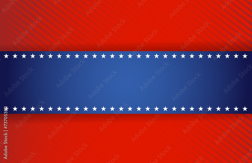 red and blue patriotic illustration