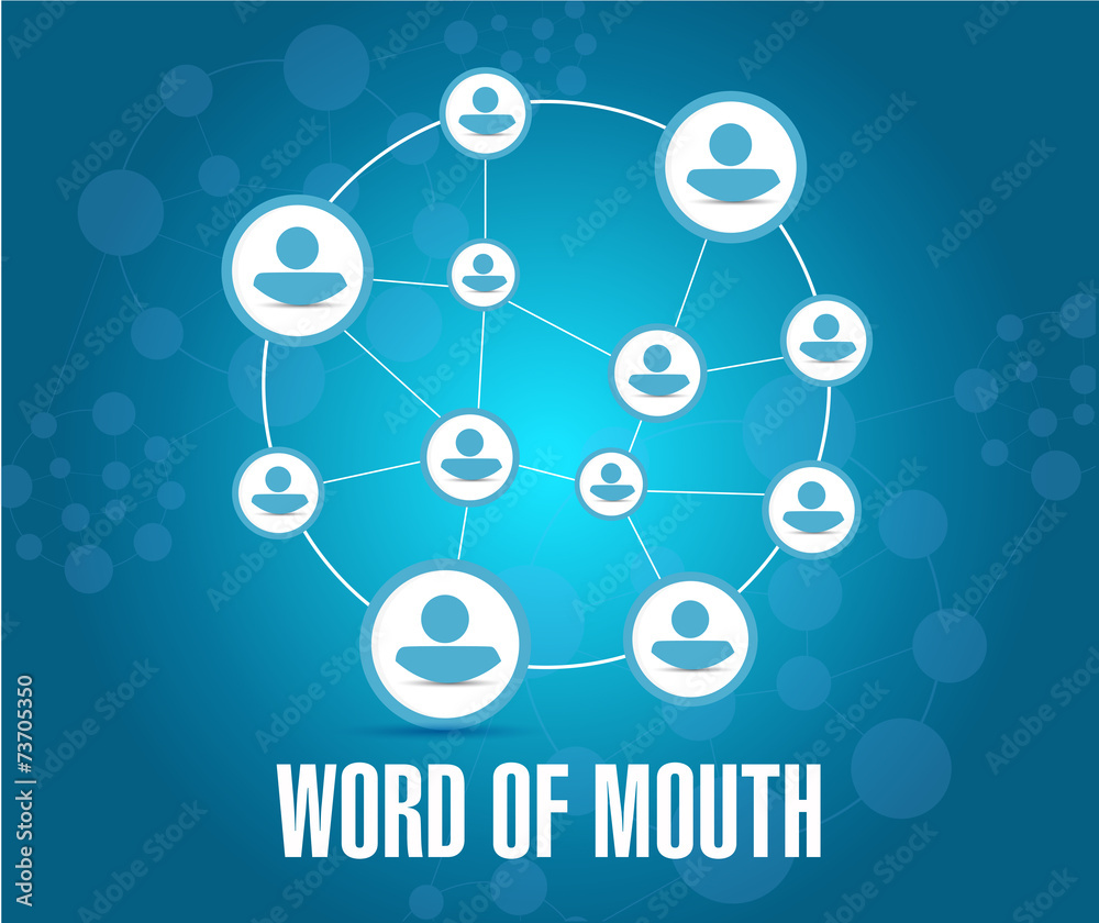 word of mouth people network illustration word of mouth people network illustration