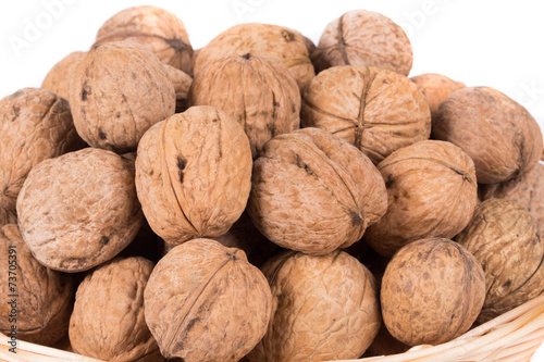 walnuts on basket