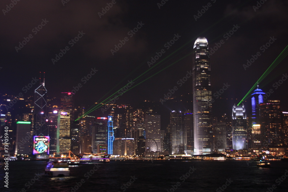Fototapeta premium la nuit à Hong Kong