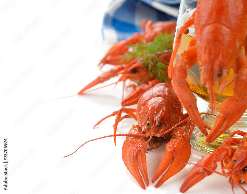 Boiled crayfish