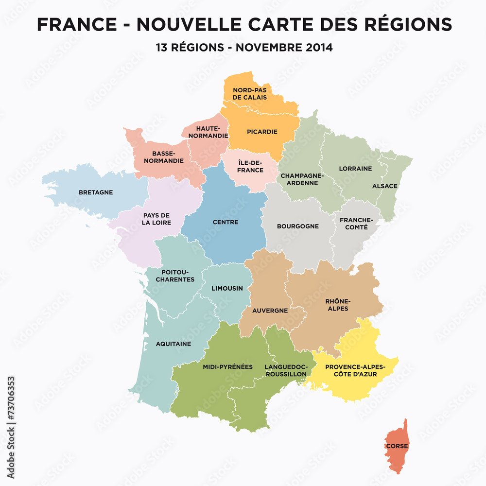 France - Nouvelle carte à 13 régions