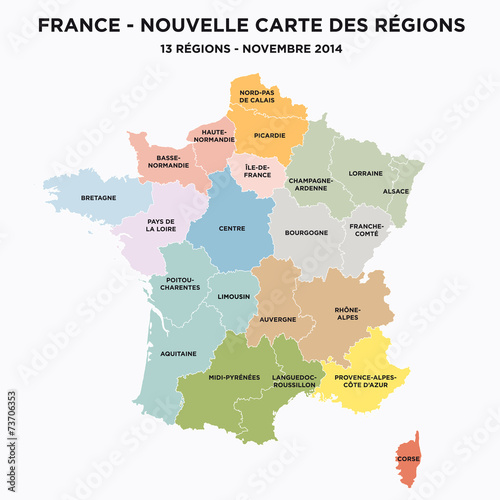 France - Nouvelle carte à 13 régions