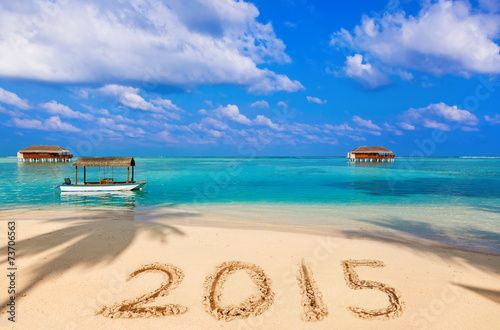 Numbers 2015 on beach