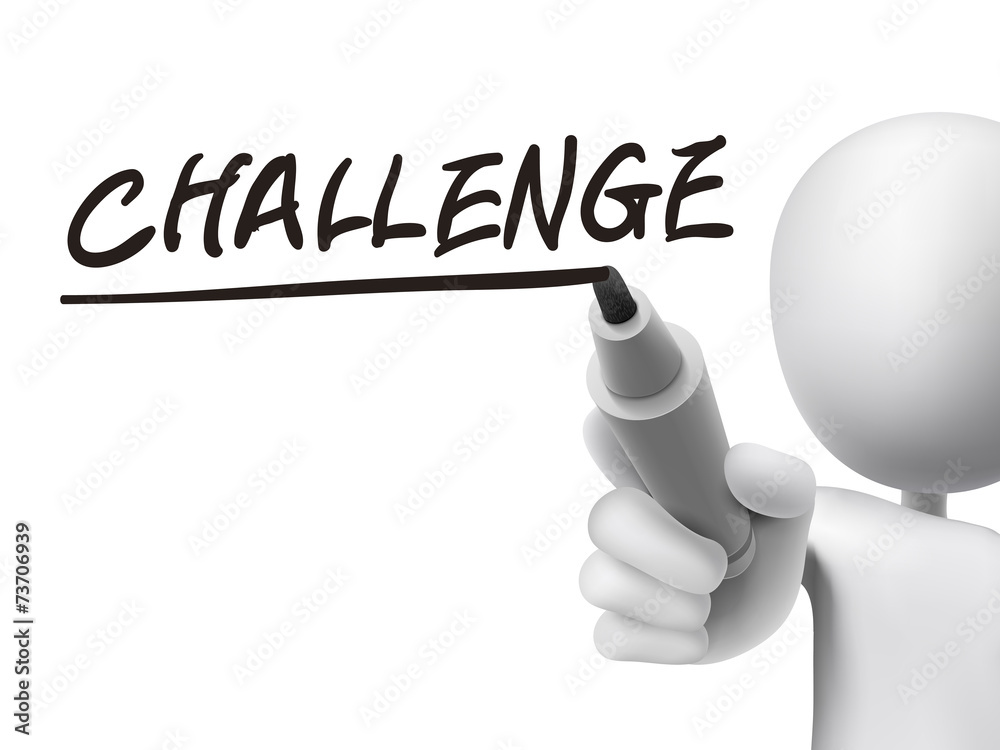 challenge word written by 3d man challenge word written by 3d man