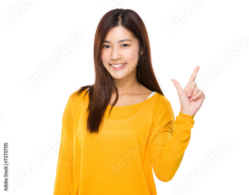 Asian Woman with tick sign