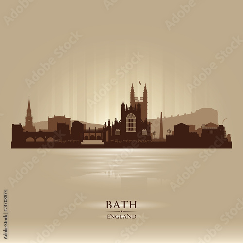Bath England skyline city silhouette
