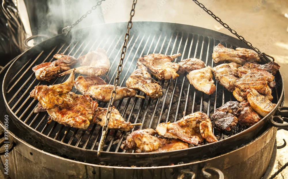 Duck wings on grill Duck wings on grill