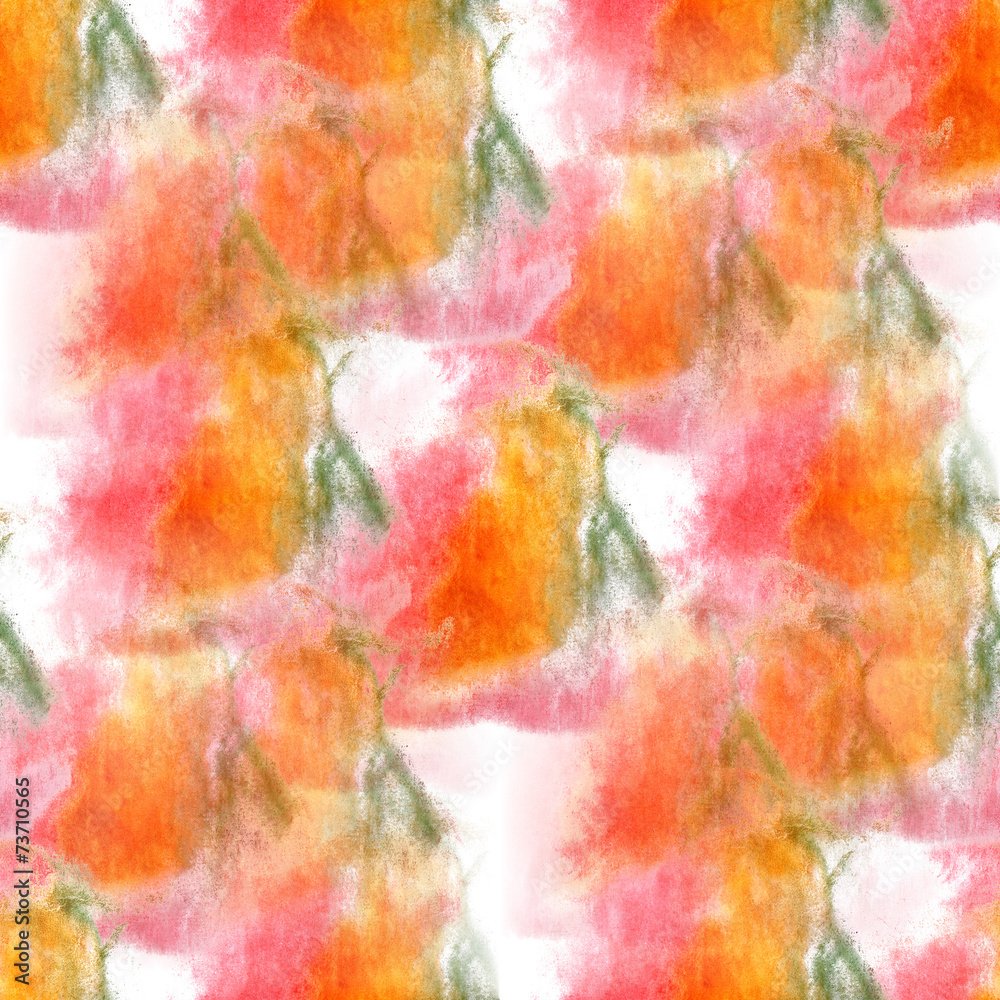 artist  pink, orange, green seamless watercolor wallpaper textur