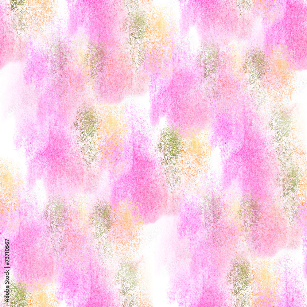 artist  pink, yellow, green seamless watercolor wallpaper textur