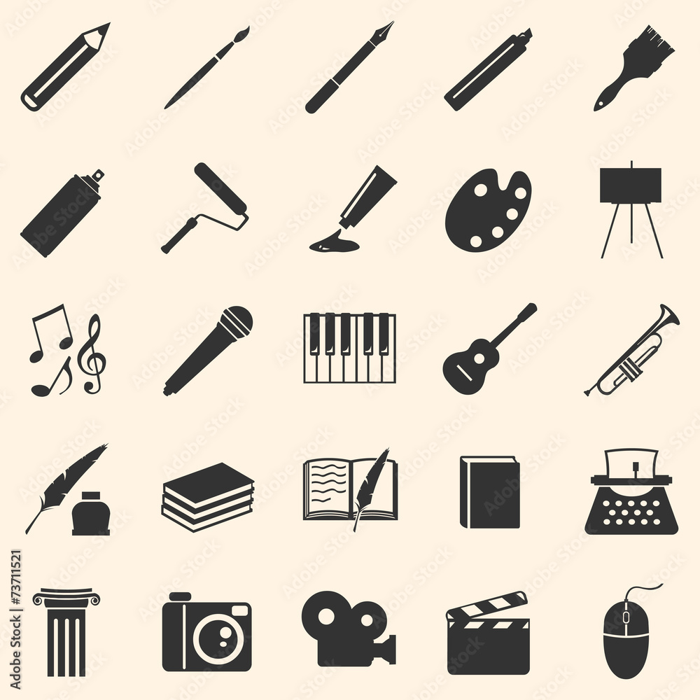 Vector Set of Art Icons Vector Set of Art Icons