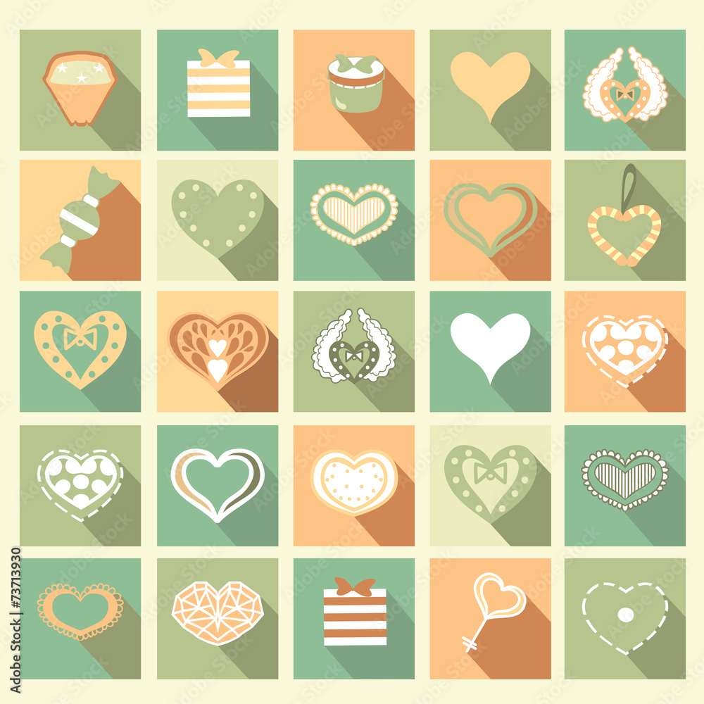 Set of Love icons.