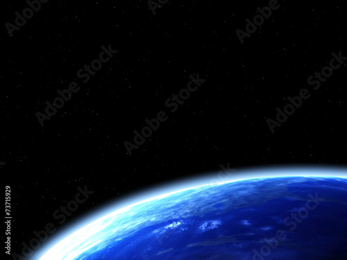 Fototapeta Naklejka Na Ścianę i Meble -  Space scene with Earth