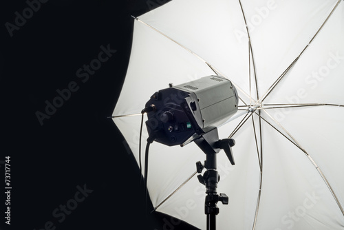 Photography Studio Flash Head with Umbrella photo