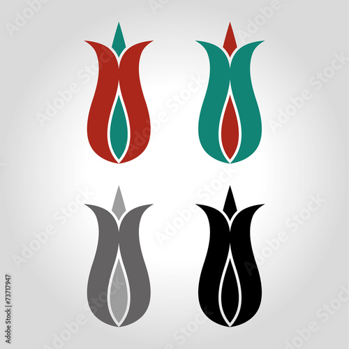 tulip logo, icon and symbol vector illustration