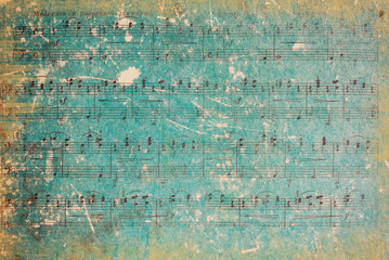 Vintage  Background. Vintage Paper. Music Sheet.