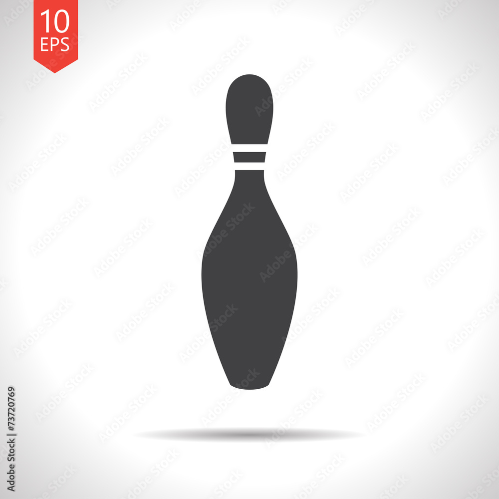 Fototapeta premium Vector skittle icon. Eps10