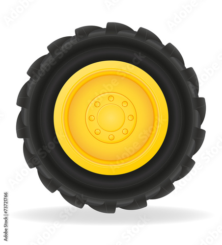 wheel for tractor vector illustration