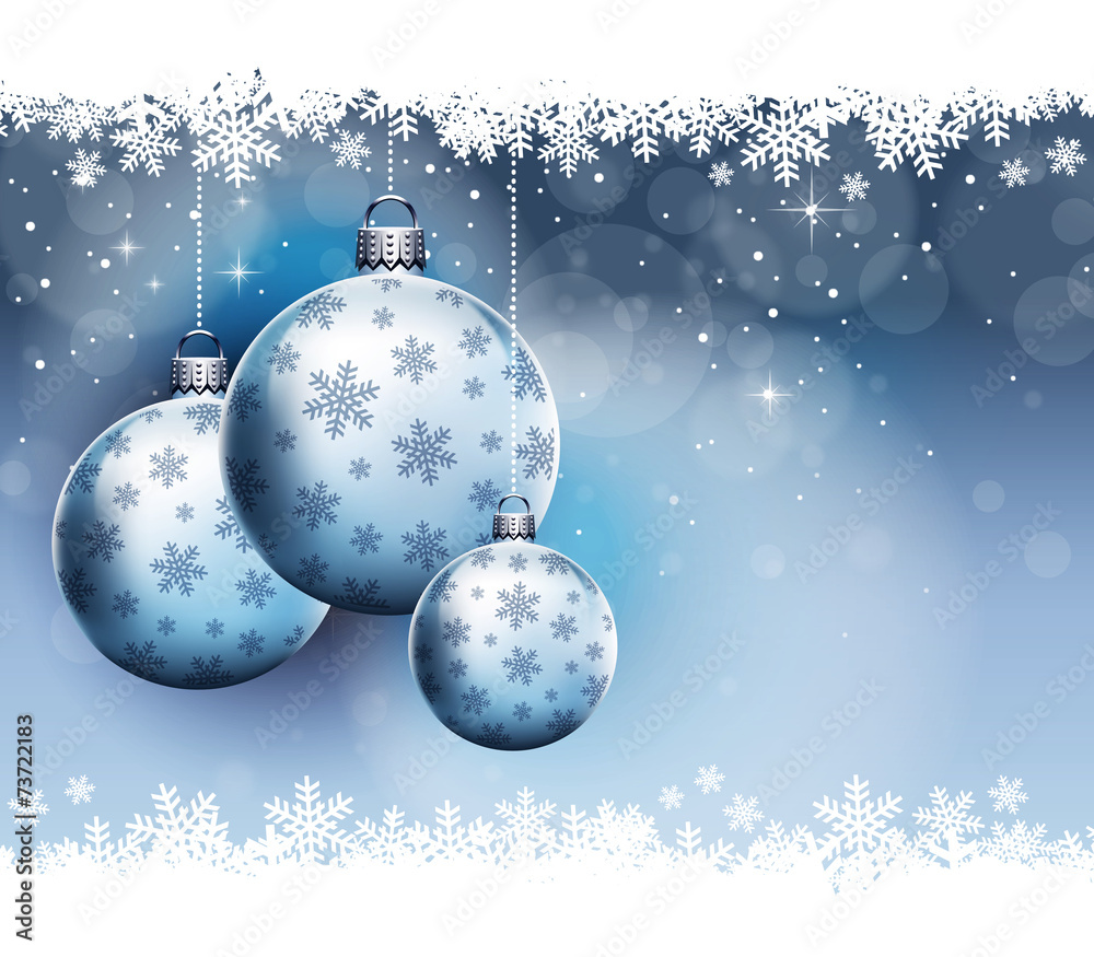 Fond décoration Noël, boules de Noël Stock Vector | Adobe Stock