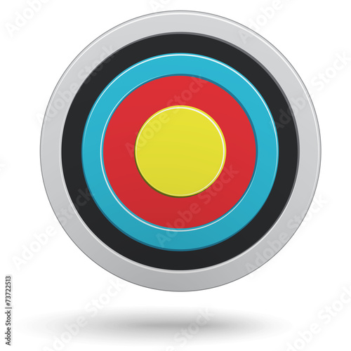 Colour round darts target aim isolated on white background