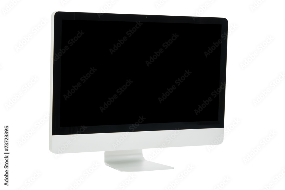 White computer monitor isolated White computer monitor isolated