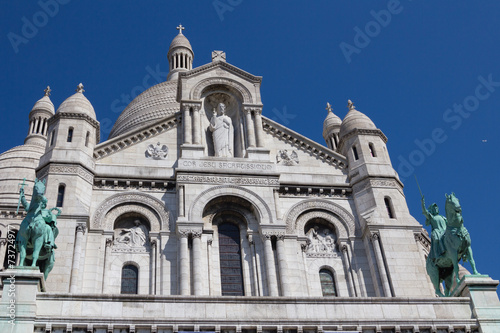 Sacre Coeur Cathedral on Montmartre , Paris, France. © ngaliero