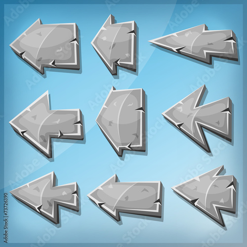 Stone Arrows Signs For Ui Game