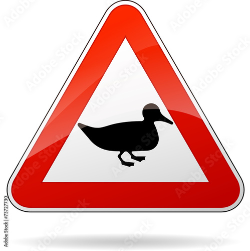 ducks warning sign