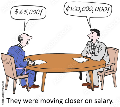 "They were moving closer on salary."
