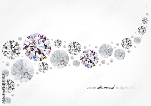 abstract background with diamonds and pearls photo