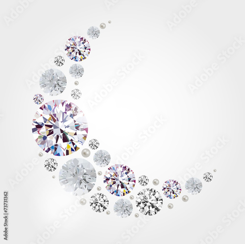 abstract background with diamonds and pearls