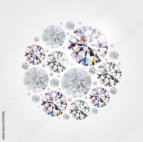 abstract background with diamonds and pearls