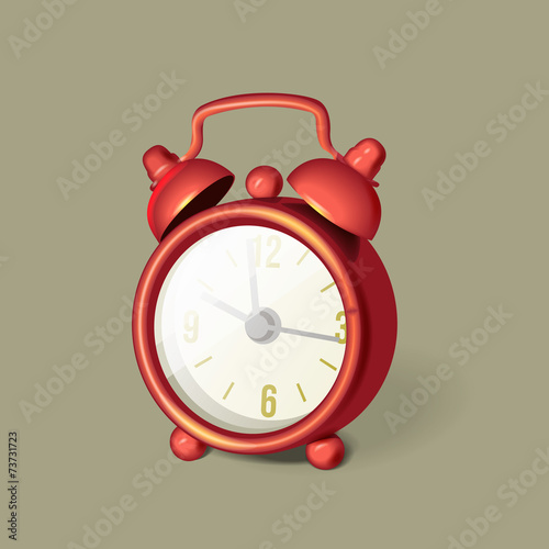 set of Classic alarm clock with bells on top