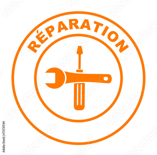 réparation sur bouton web rond orange