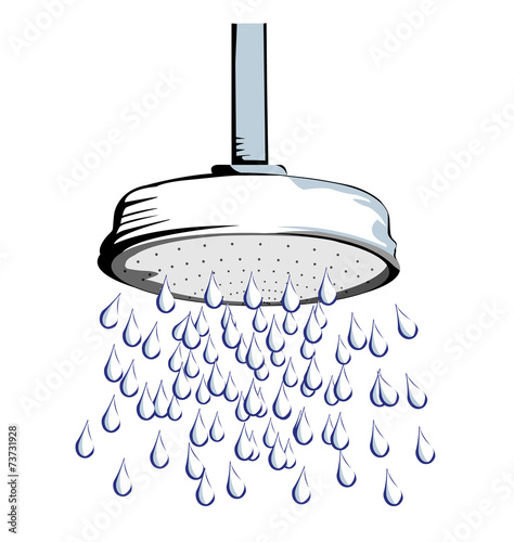 Vector drawing of a showerhead
