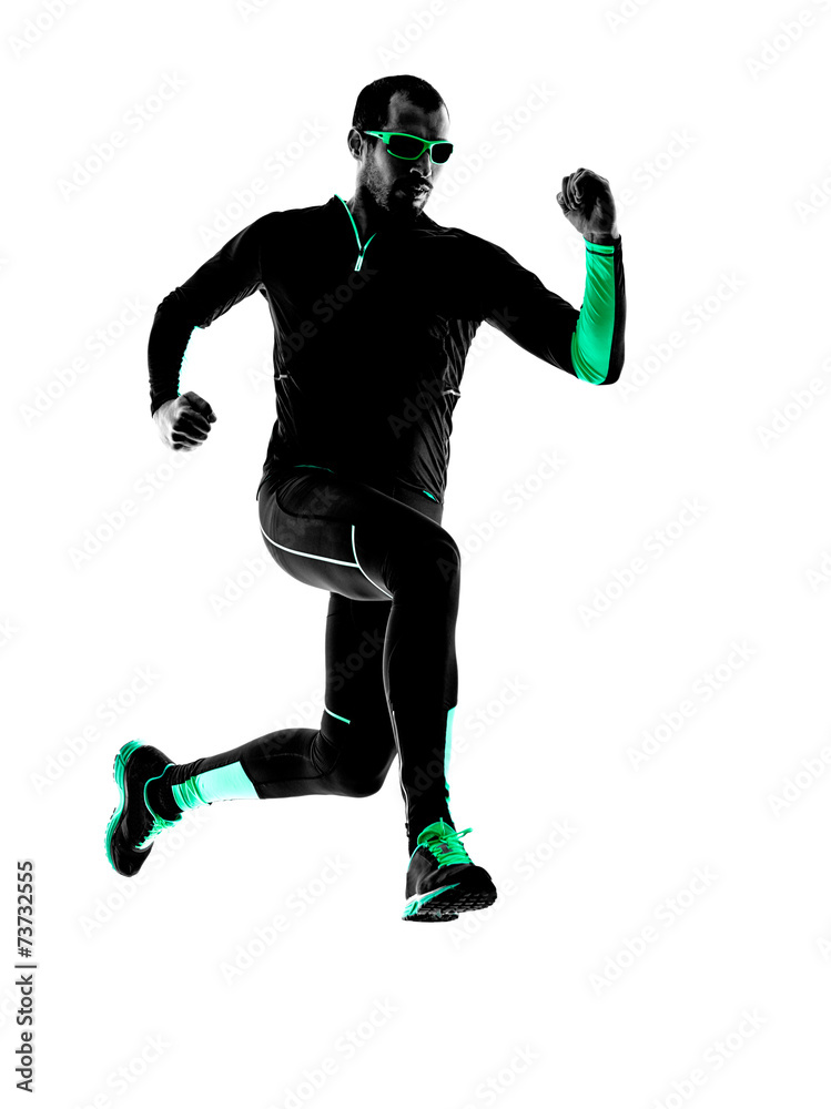 man runner running jogging jogger silhouette