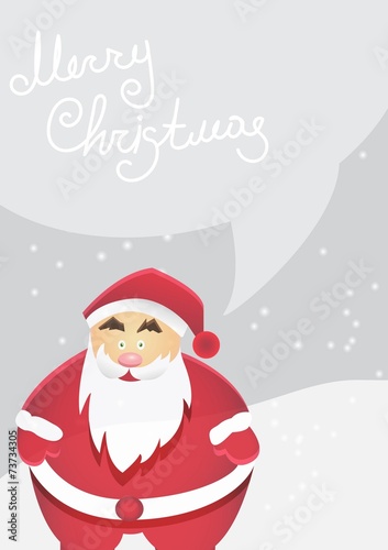 Santa Claus with Merry Christmas © Vectorbox