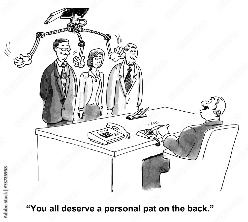 Εκτύπωση καμβά "You all deserve a personal pat on the back."