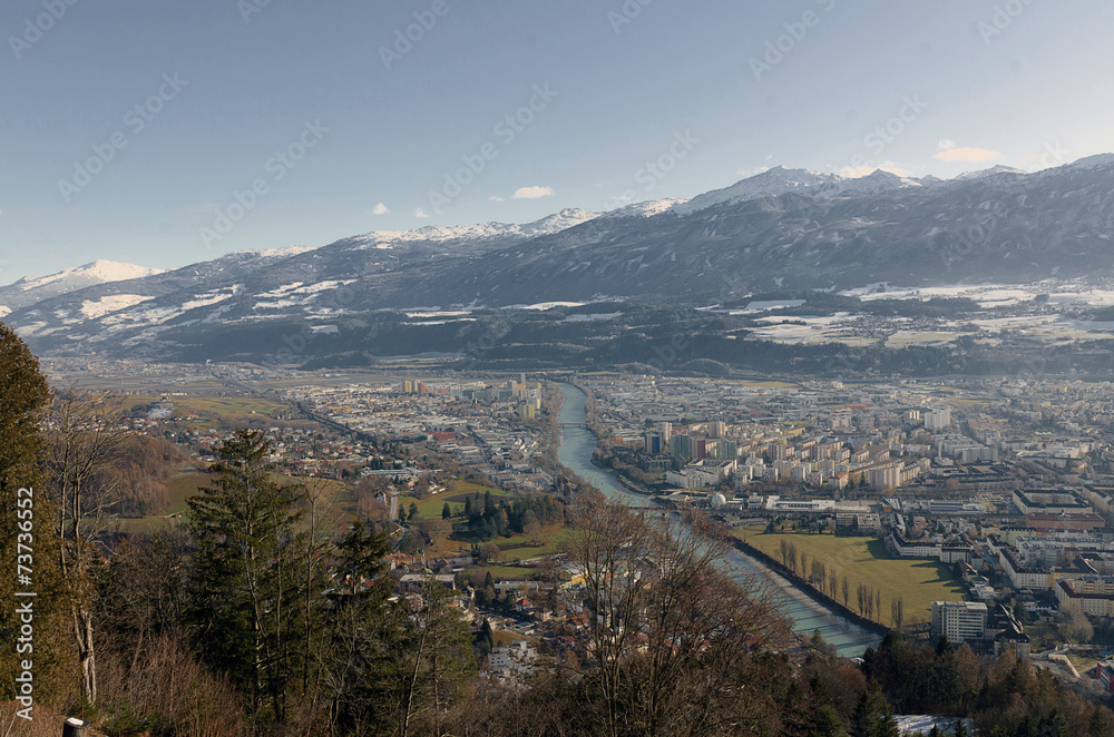 Innsbruck - Veduta panoramica Alpi