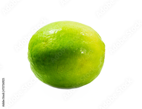 Fresh limes Isolated on white 