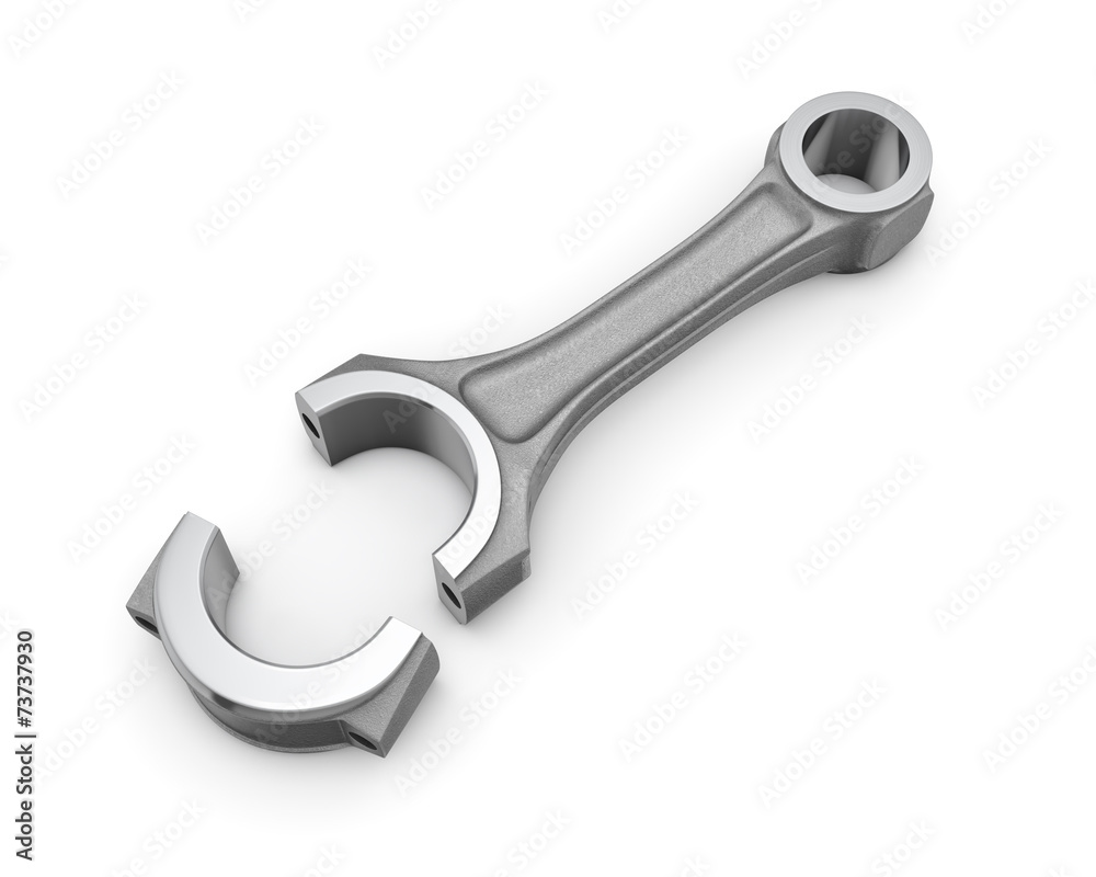 Connecting rod isolated on white backgound Connecting rod isolated on white backgound