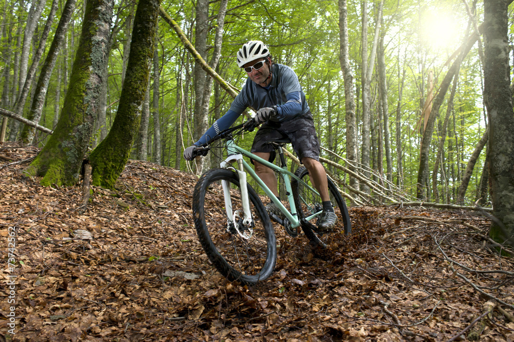 Naklejka premium Rider in action