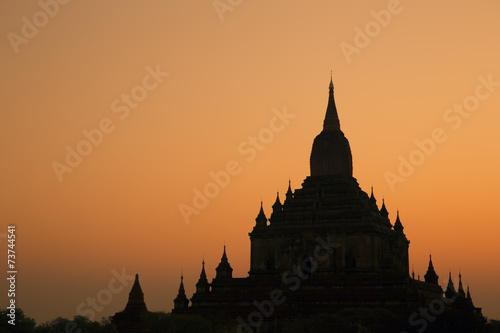 Sulamani Temple sunrise silhouette
